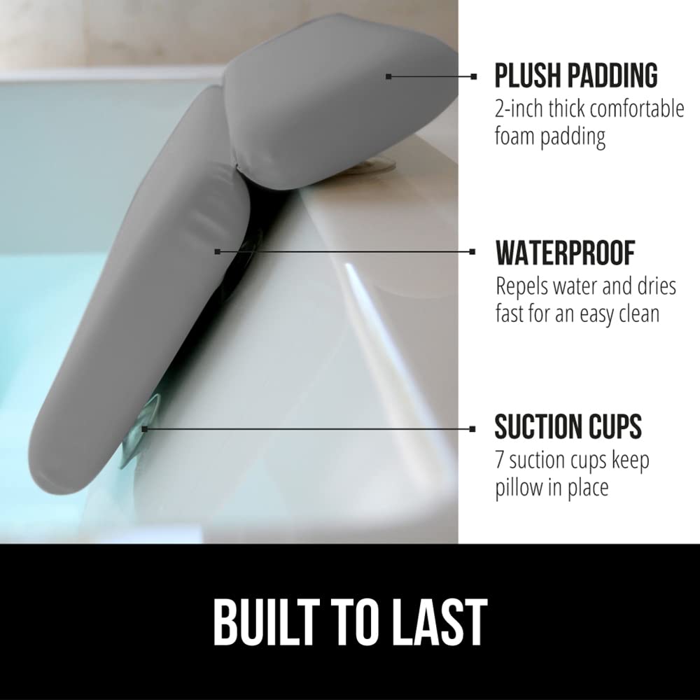 Gorilla Grip bath pillow waterproof and quick-drying to prevent waterlogging