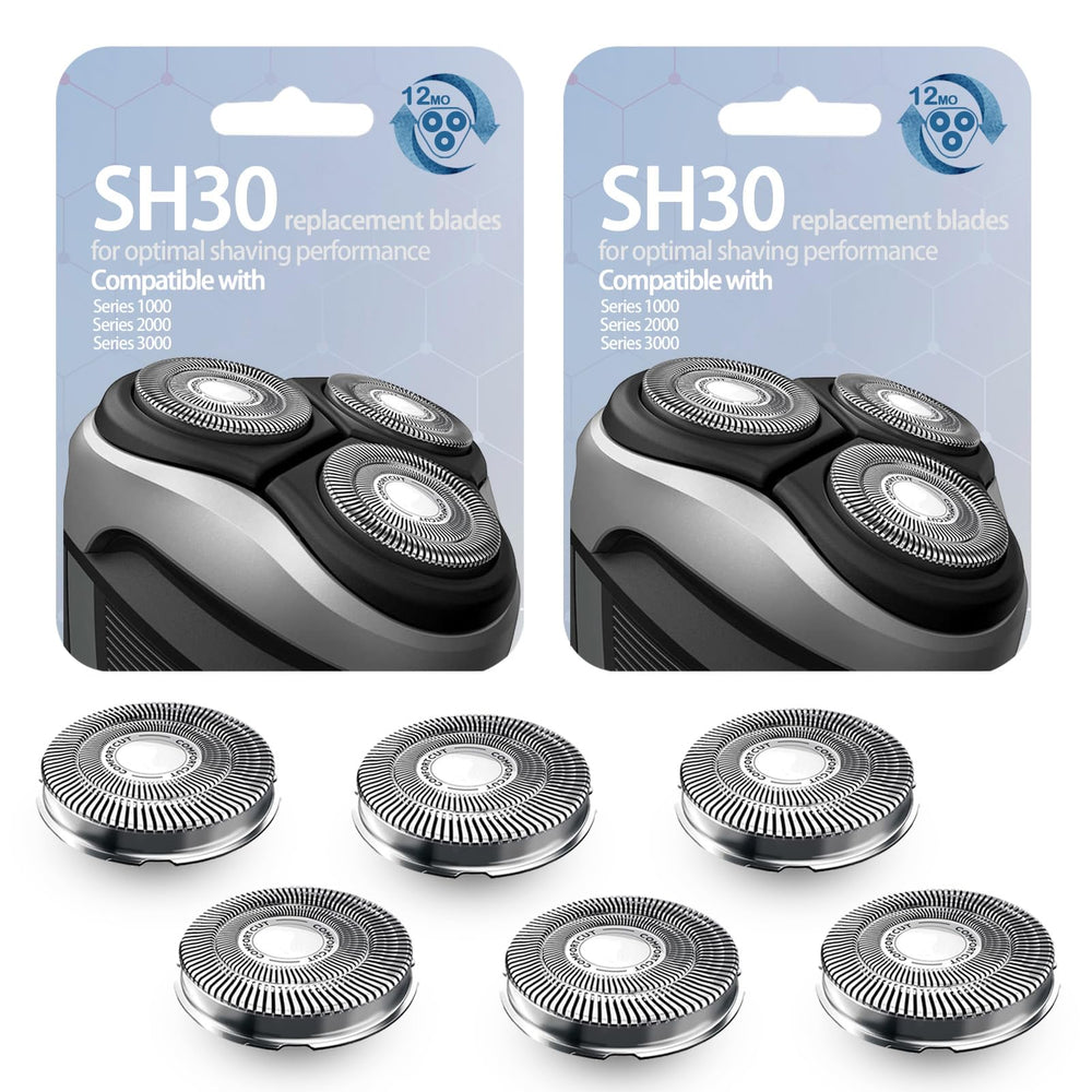 GORLENT SH30/52 blades pack six closeup shows precision edges for smooth first-pass shaving
