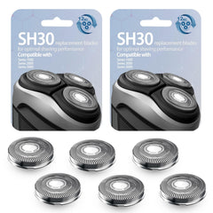 GORLENT SH30/52 blades pack six closeup shows precision edges for smooth first-pass shaving
