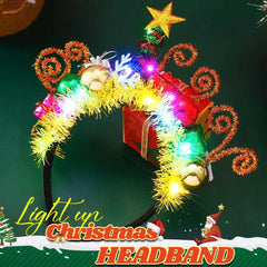 GORTIN Christmas light-up headband in on mode emits bright LED for celebrations