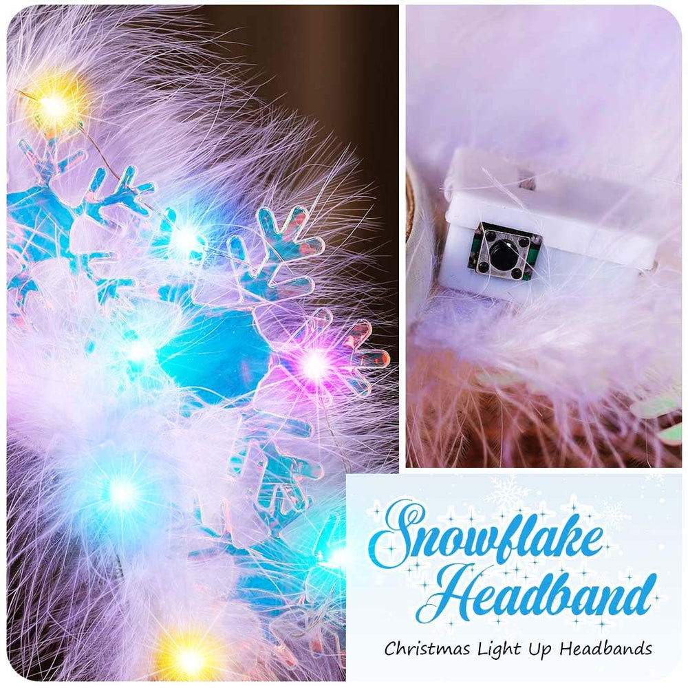 GORTIN Christmas party accessory headband adds eye-catching illumination.