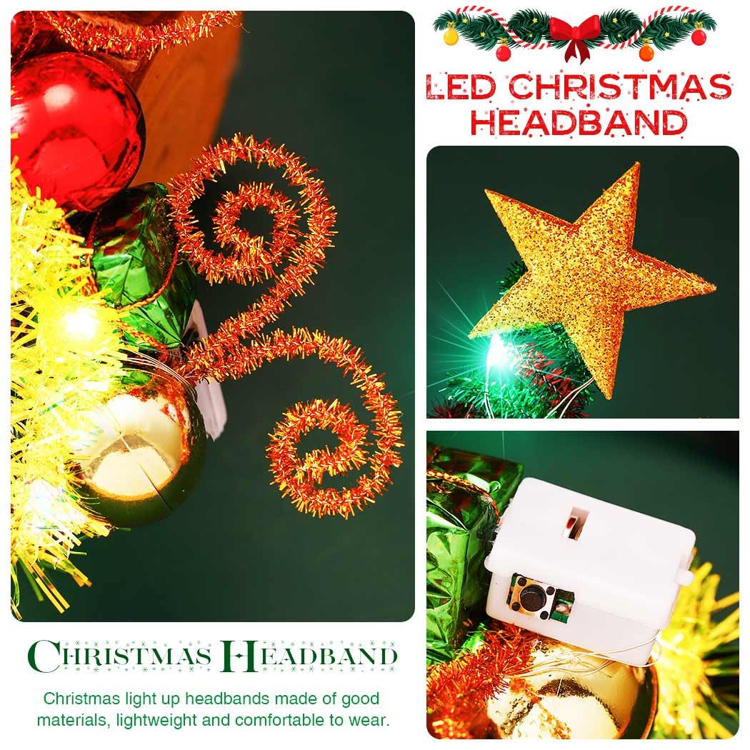 GORTIN holiday party headband glows brightly for festive photos