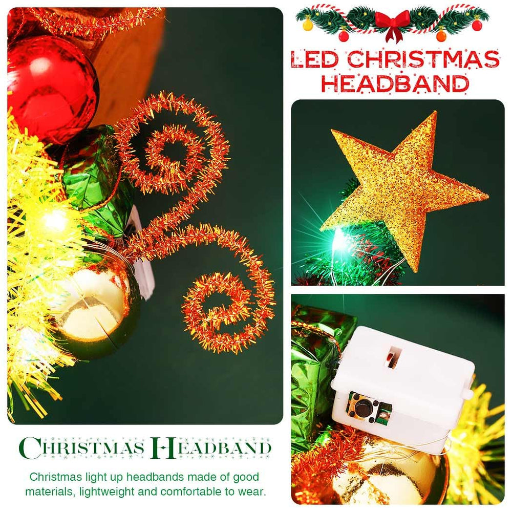 GORTIN holiday party headband glows brightly for festive photos