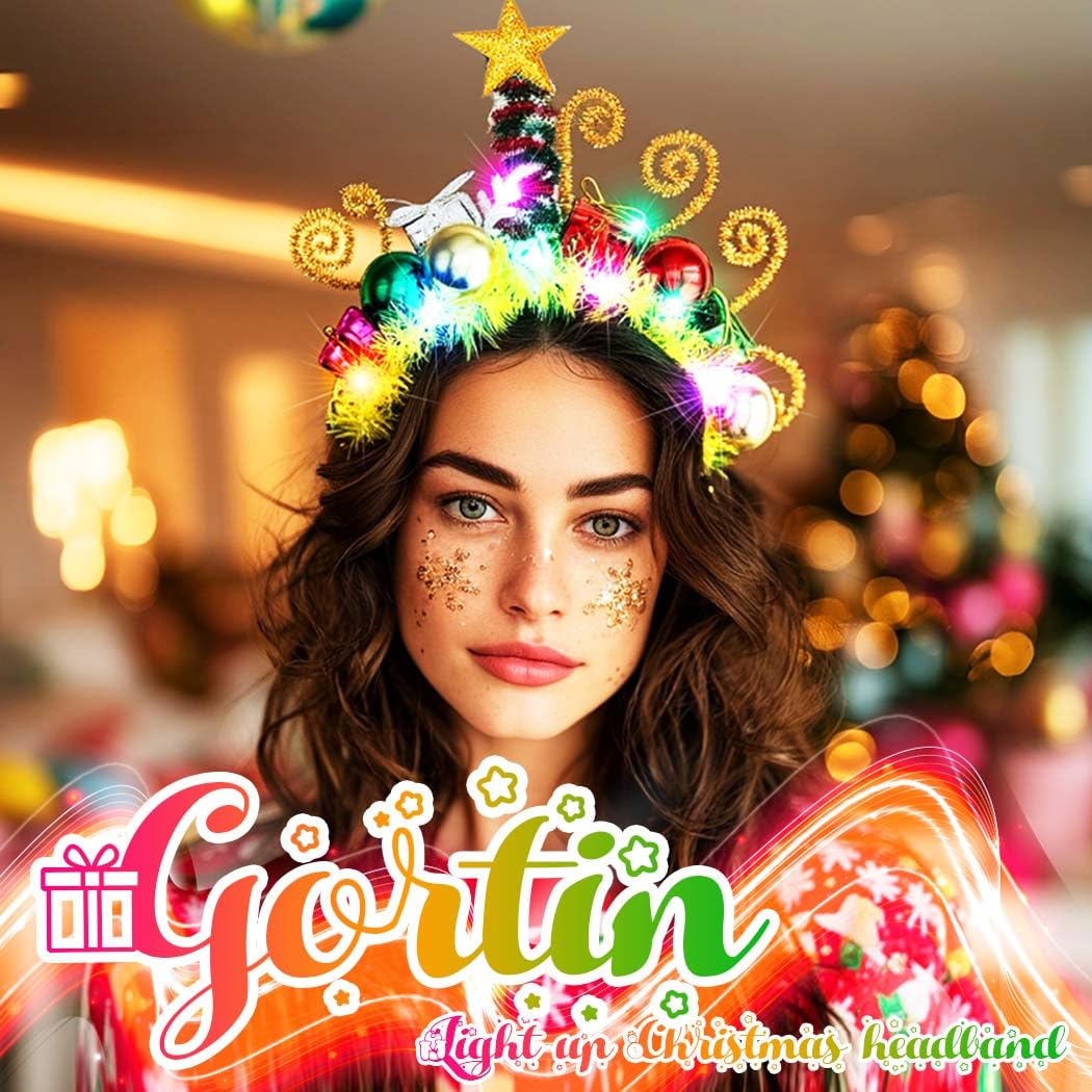 GORTIN LED hair accessory for women adds subtle glow to events and parties