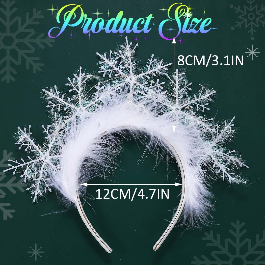 GORTIN Snowflakes Headband in night glow enhances party-ready outfits.