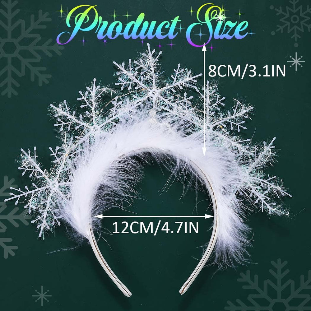 GORTIN Snowflakes Headband in night glow enhances party-ready outfits.