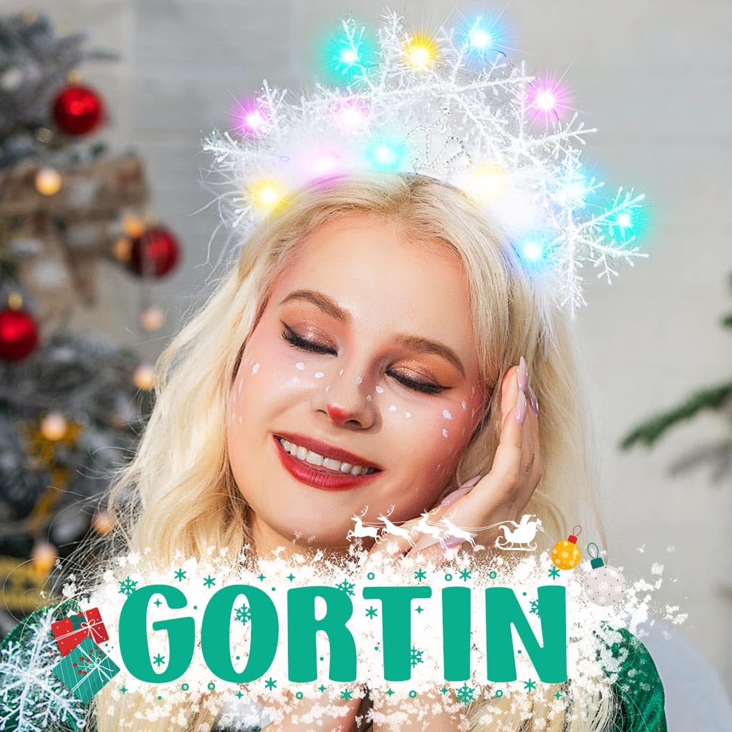 GORTIN Snowflakes Headband ornament-detail provides elegant shimmer.