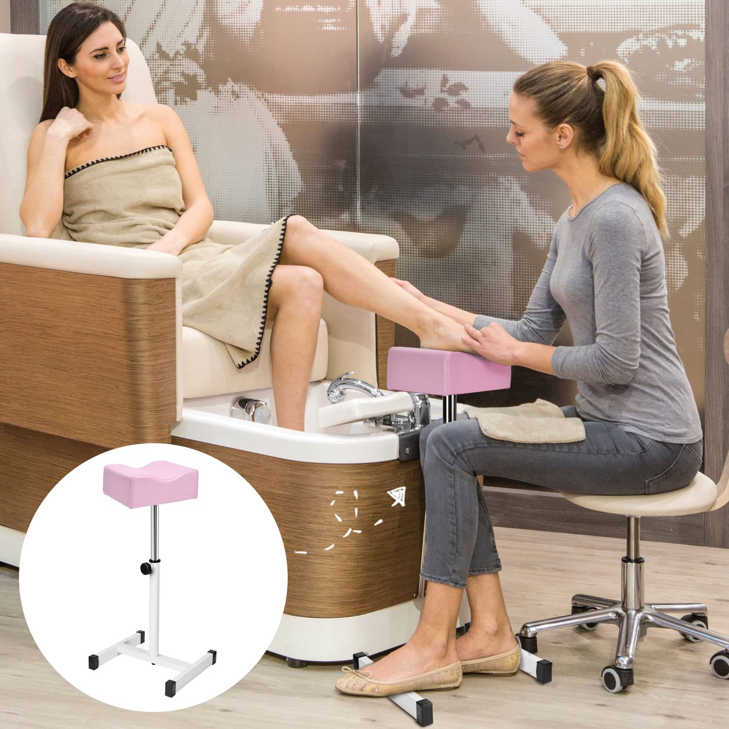GORXZC pedicure footrest salon-use design fits professional/home nail setups