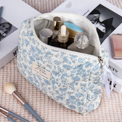 Gosect 2PC makeup bag set opened to reveal organized interior for cosmetics.