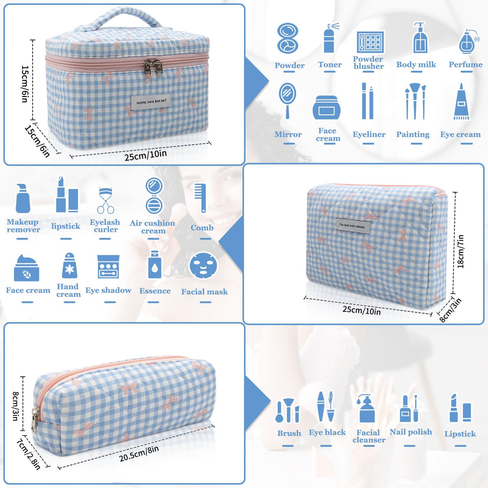 Gosect medium bag 10x3x7 keeps brushes and lip products neatly sorted