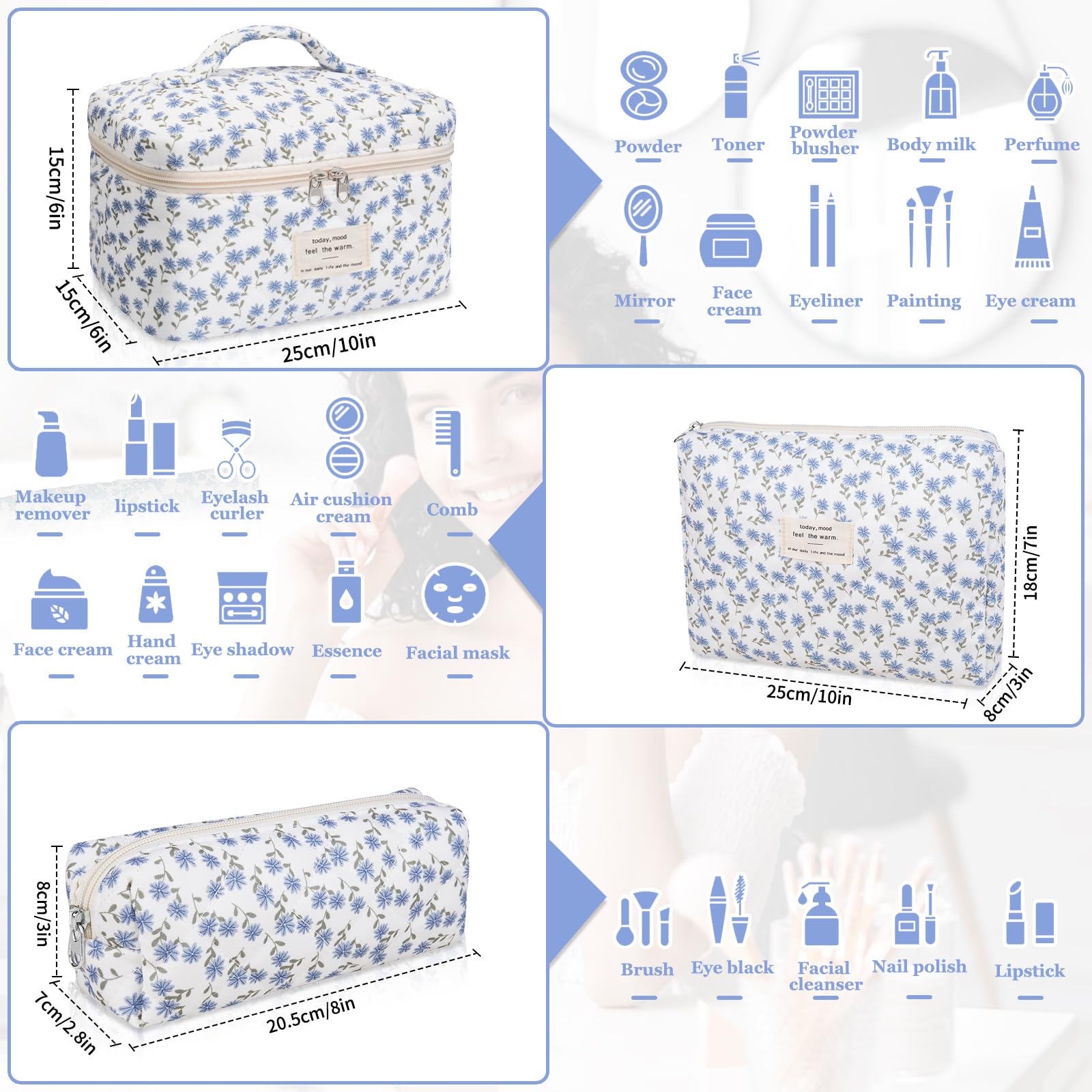 Gosect cotton quilted material close-up highlights easy cleaning and reinforced stitching
