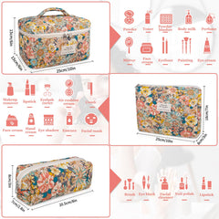 Gosect cotton travel bag showing gold-plated zippers and reinforced stitching