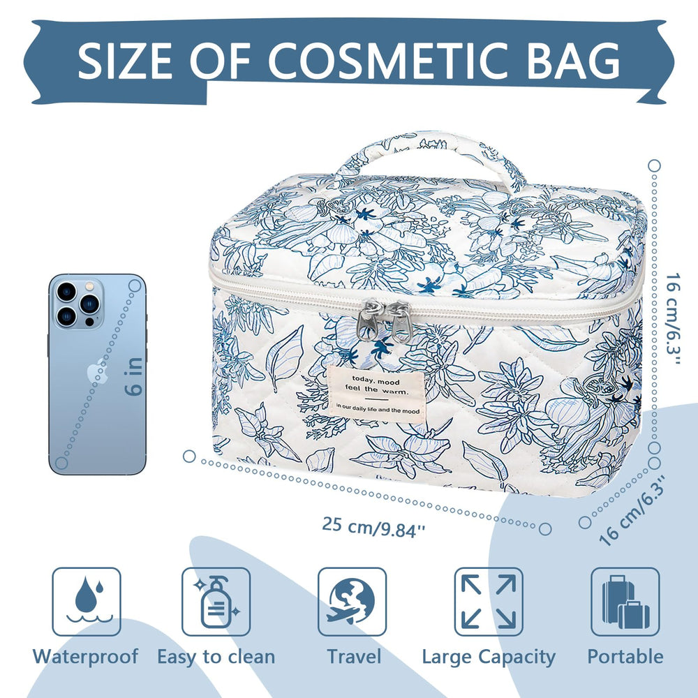 Gosect makeup bag interior packed with cosmetics and brushes