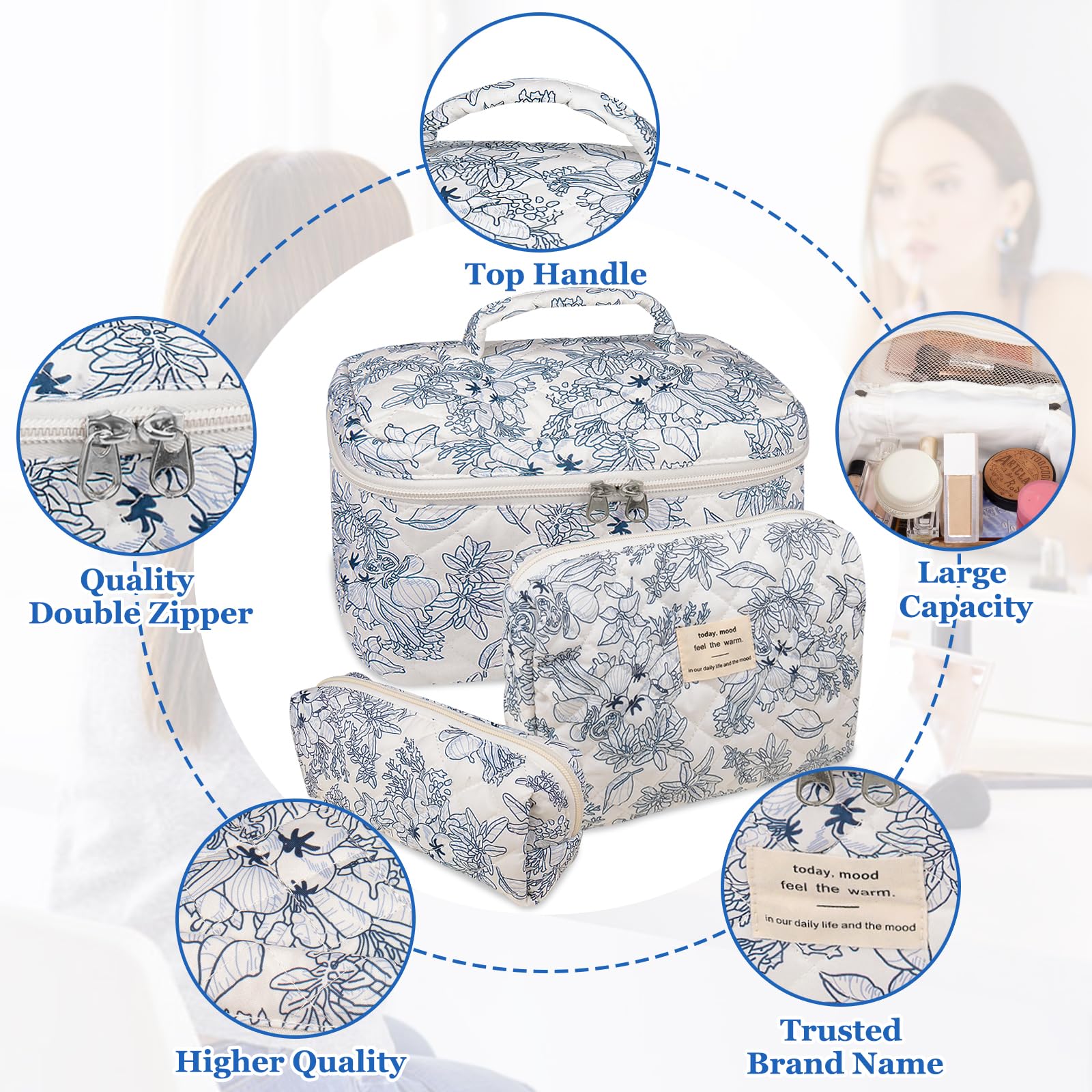 Gosect interior compartment demonstrates neat separation of cosmetics.