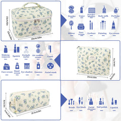 Gosect makeup bag set three sizes big medium small display