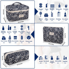 Gosect makeup bag travel toiletry bag with gold zipper - secure travel companion for essentials