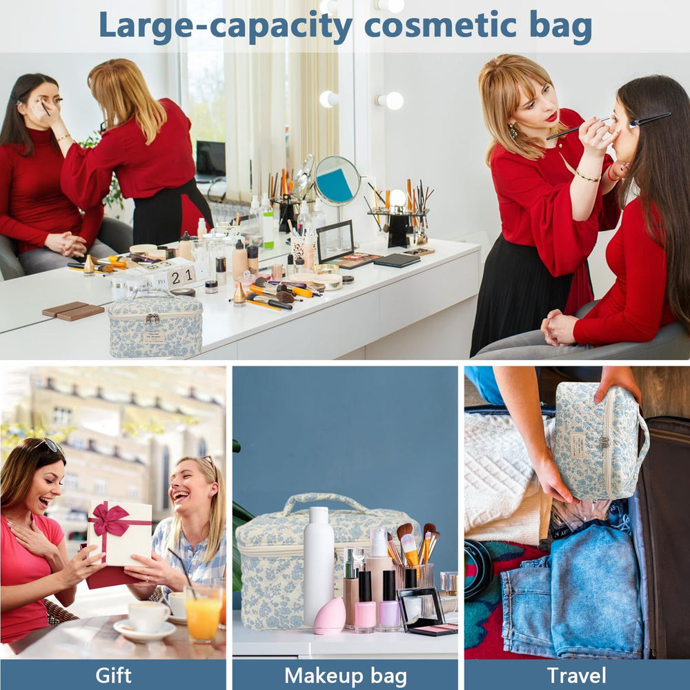 Gosect makeup bag supports daily use and travel storage, keeping items organized.