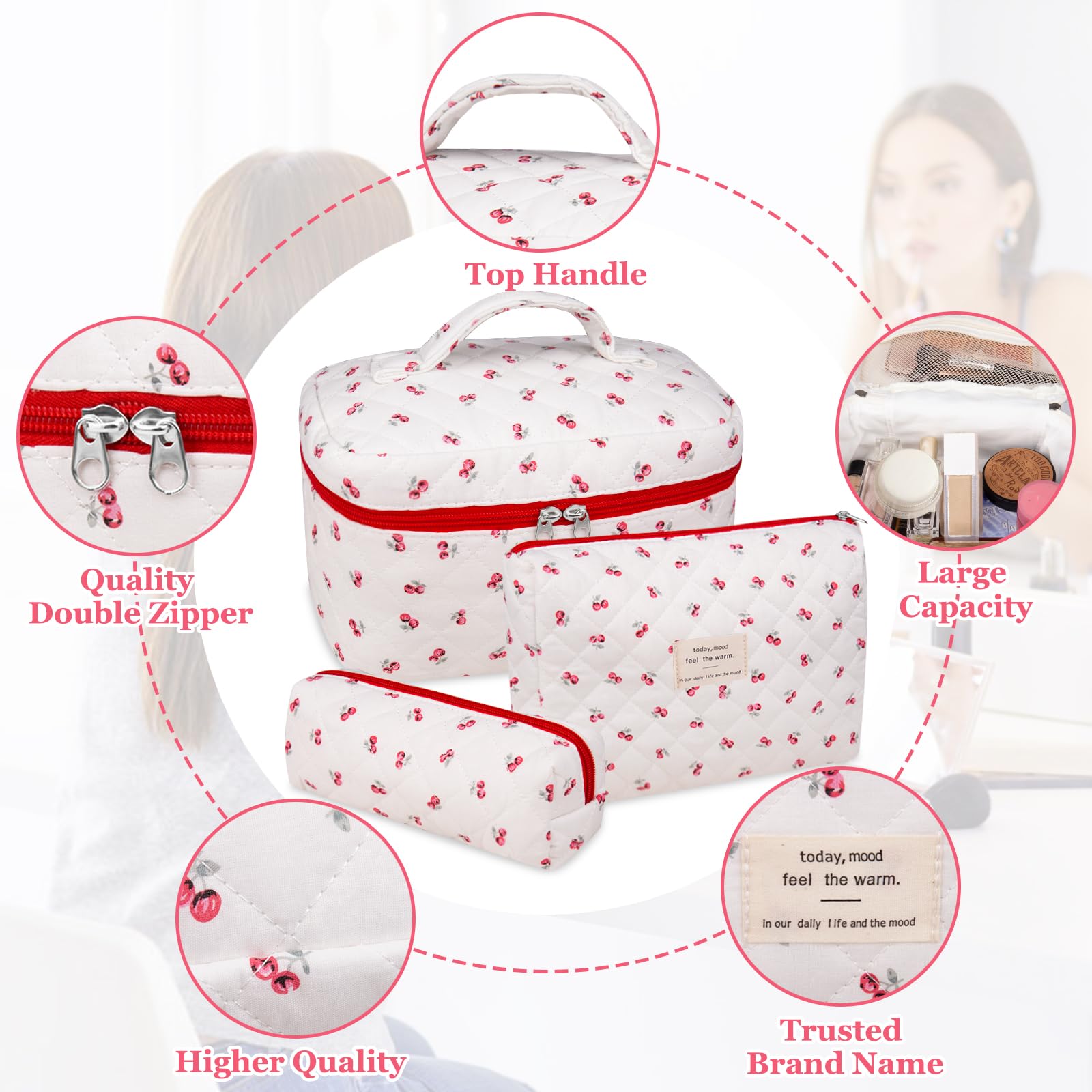 Gosect small makeup bag perfect for skincare samples and daily touch ups.
