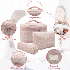 Gosect travel toiletry organizer shows interior pockets for compact packing