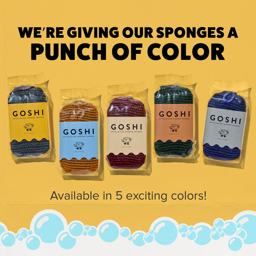 GOSHI exfoliating shower sponge made in Japan cultural craftsmanship