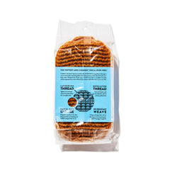 GOSHI exfoliating shower sponge rip-resistant fabric in close-up demonstrating durability