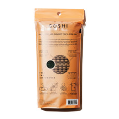 GOSHI exfoliating towel with lather-ready surface for rich cleansing