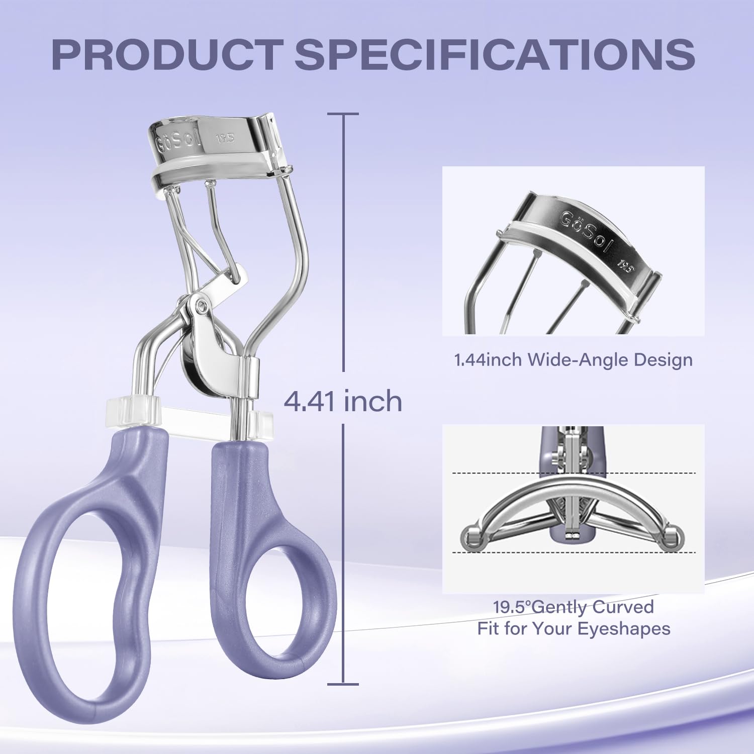 GöSol ergonomic handle supports comfortable three-finger grip during use.