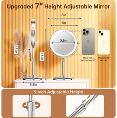 Gospire 1x/10x magnification for precise makeup and grooming