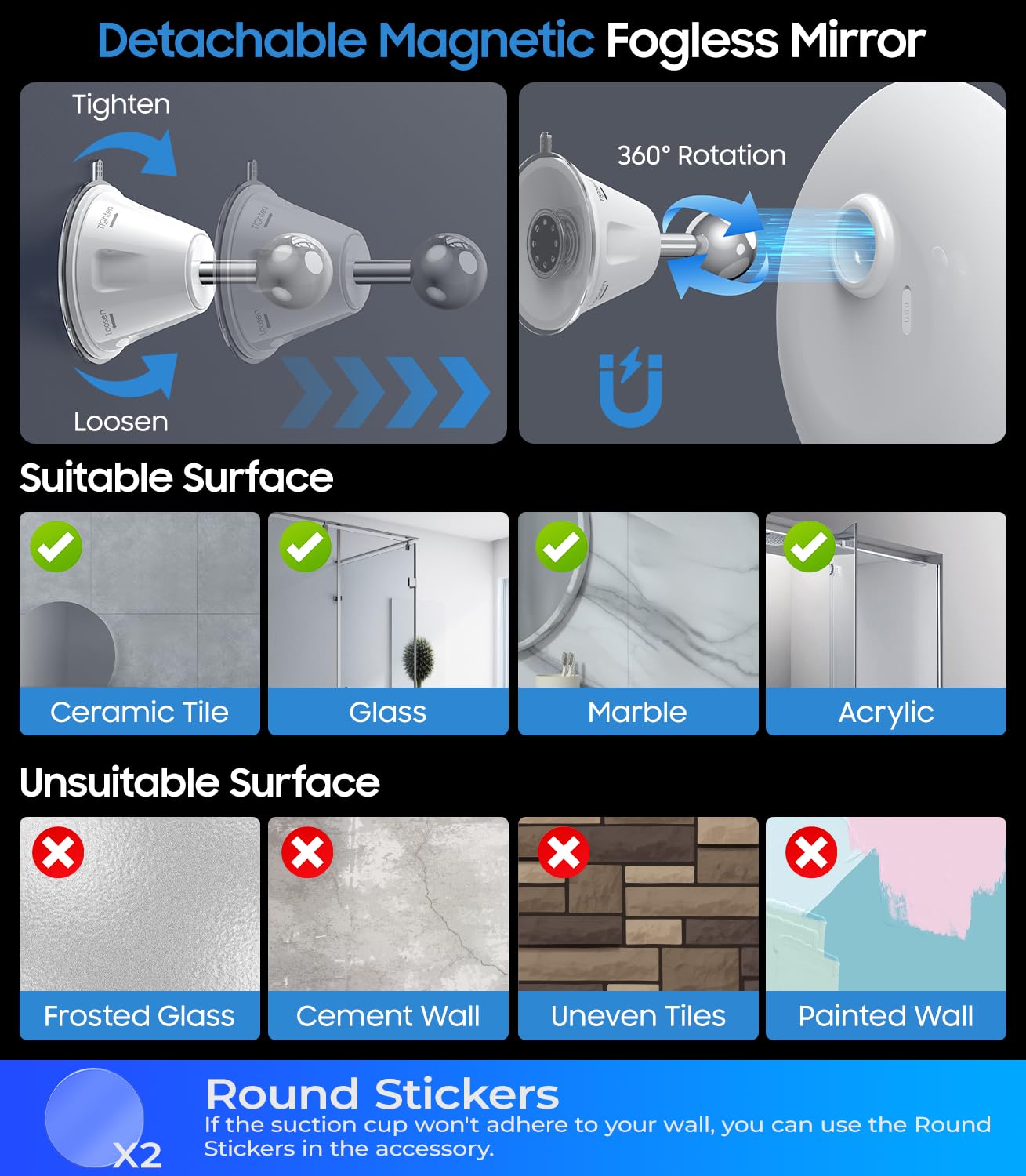 Gospire 3X 360° swivel enables flexible viewing angles