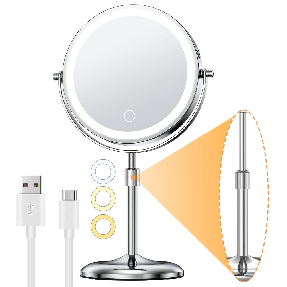 Gospire 7-inch lighted makeup mirror assembled for easy vanity setup