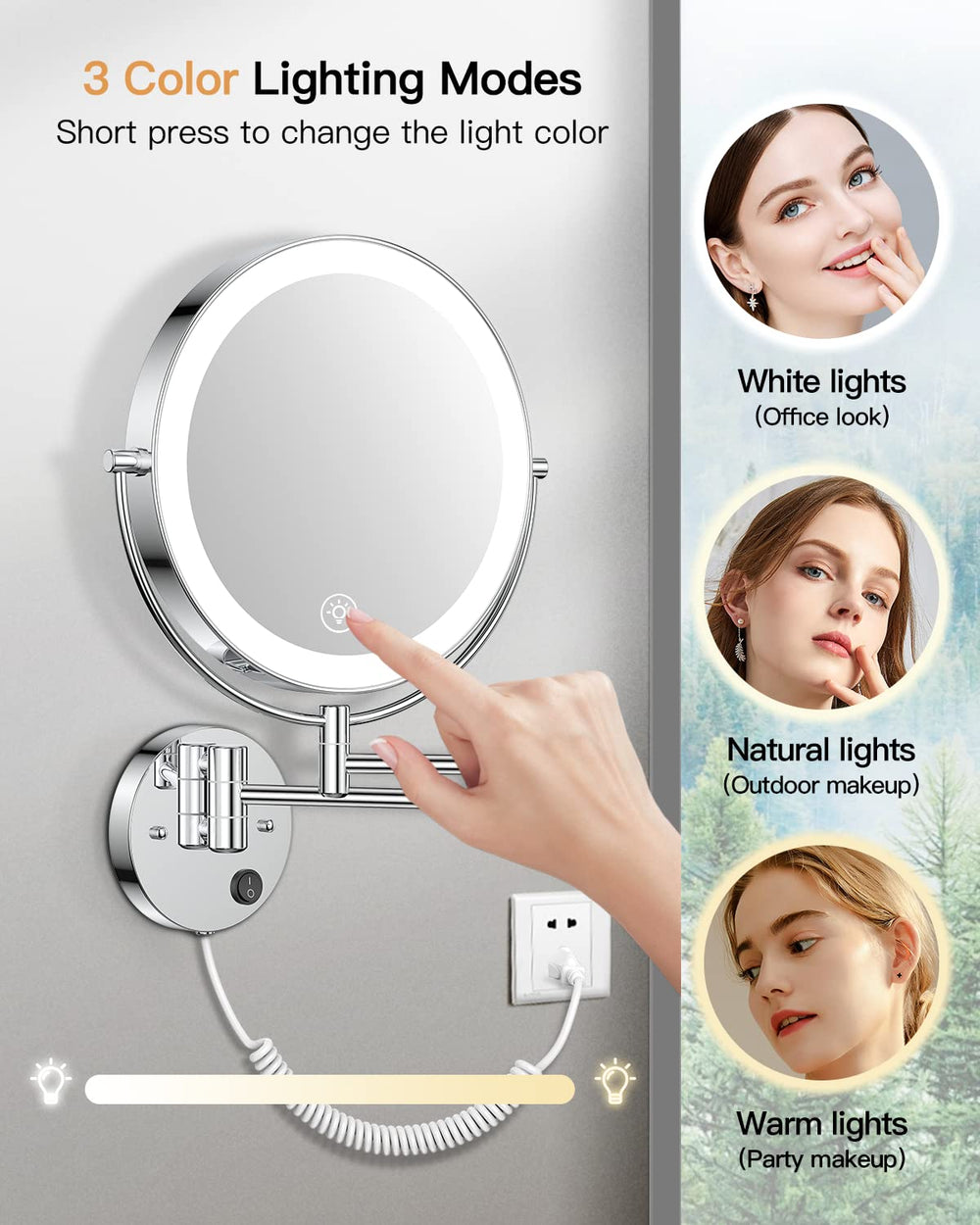 Gospire extendable arm with 360-degree swivel for flexible viewing angles.