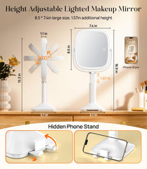 Gospire height adjustable desk mirror to perfect angles for grooming sessions.