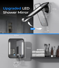 Gospire LED bathroom light provides bright, adjustable illumination for precise grooming.