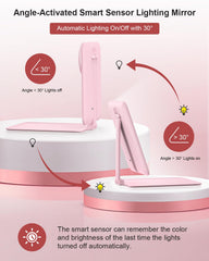 Gospire 10x magnifying mirror aids precise mascara and lash application
