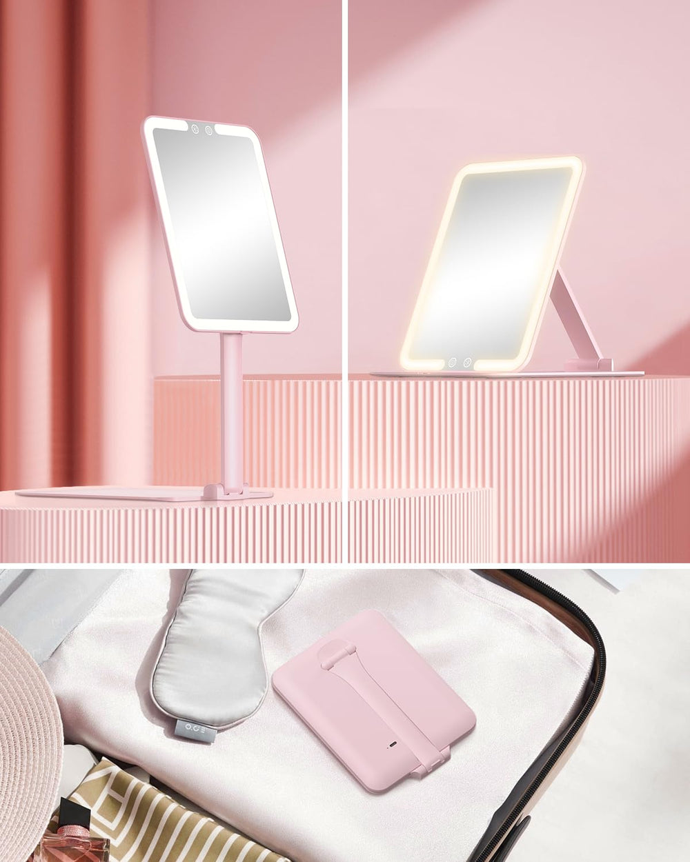 Gospire rechargeable mirror with USB-C charges quickly for long use