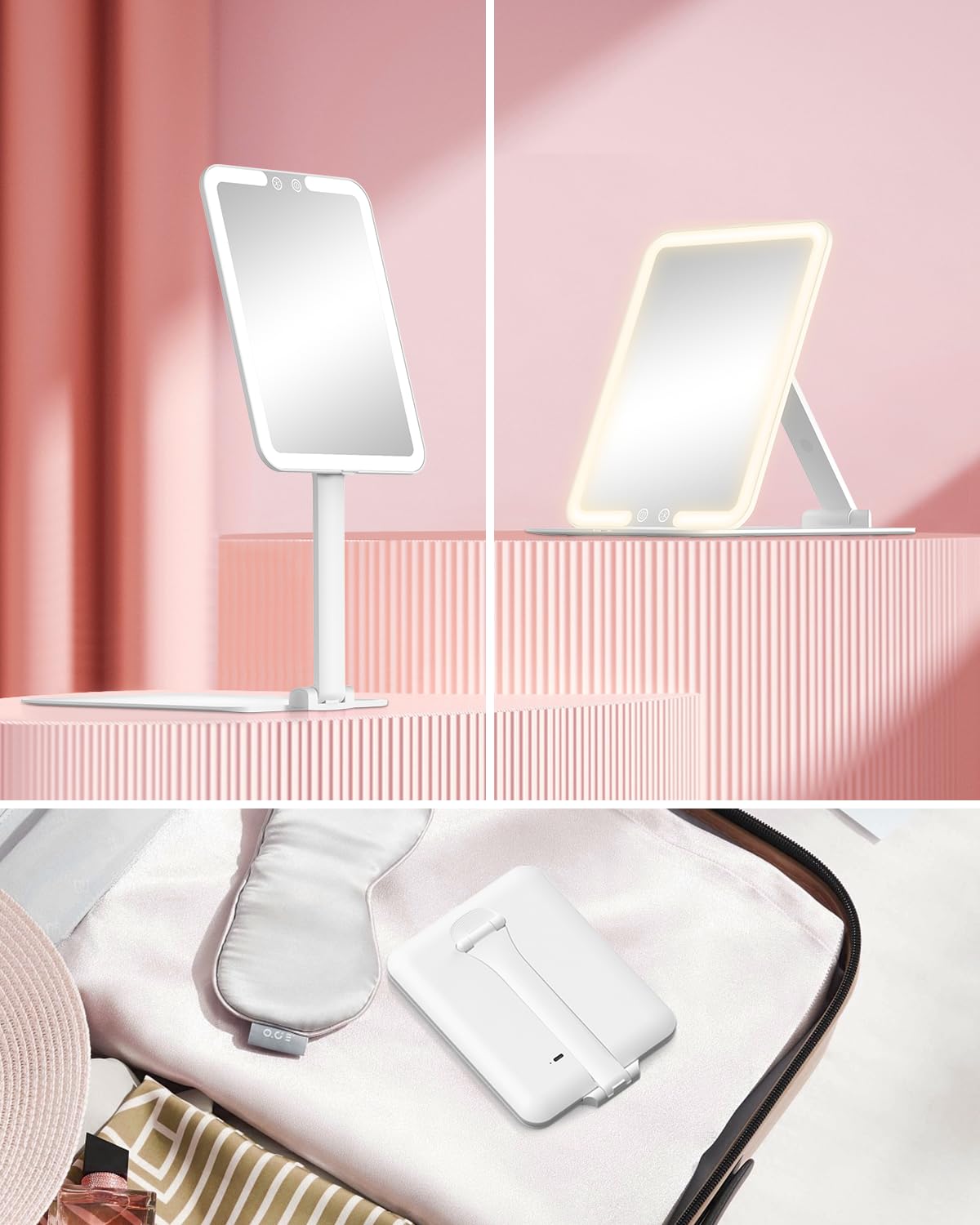 Gospire Travel Makeup Mirror velvet bag protects the compact during travel