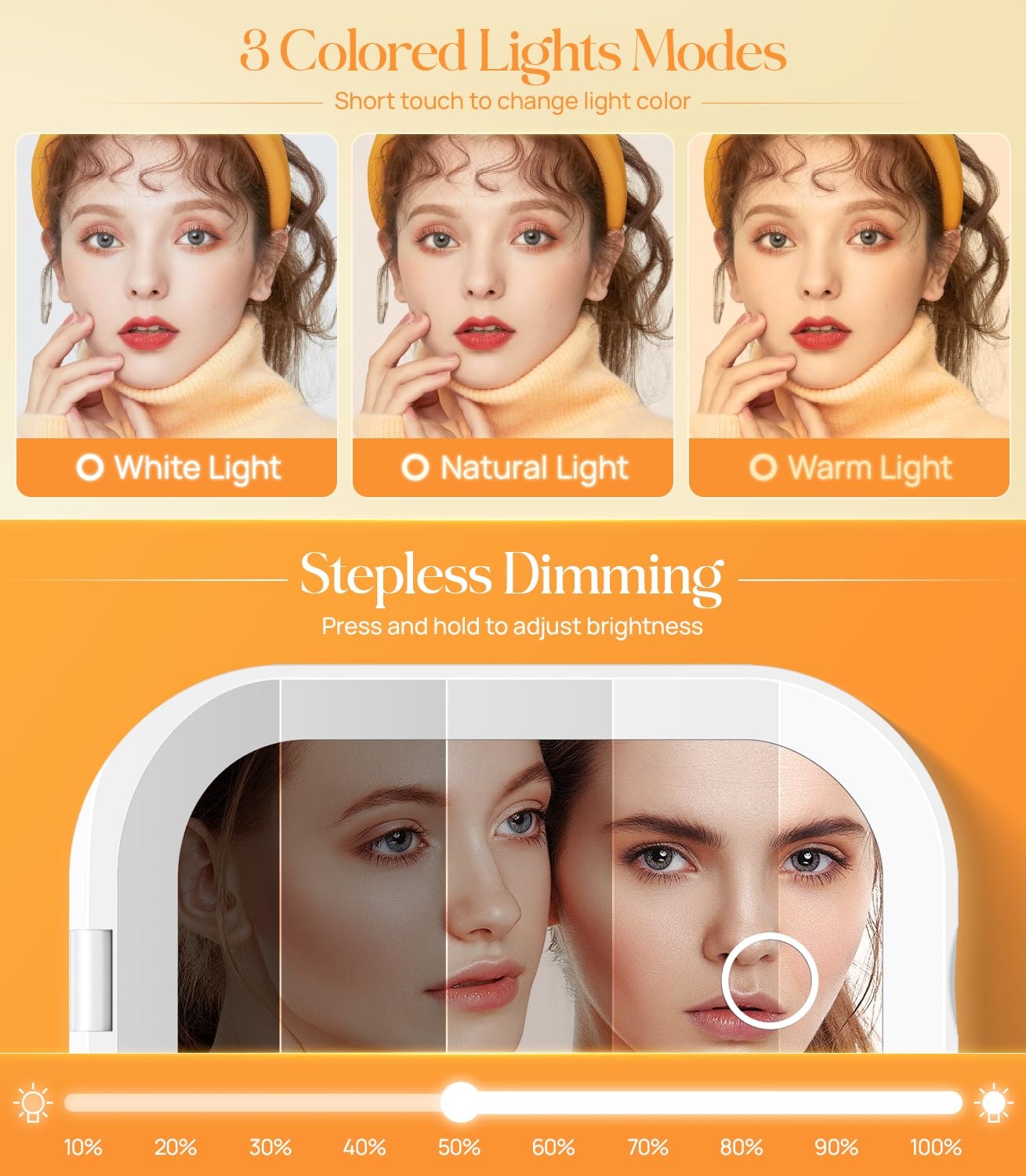 Gospire rechargeable battery keeps your mirror ready without replacements