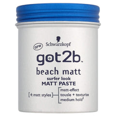 Got2B Beach Matt Surfer Look paste pack two-shot showing textured waves with a matte finish.
