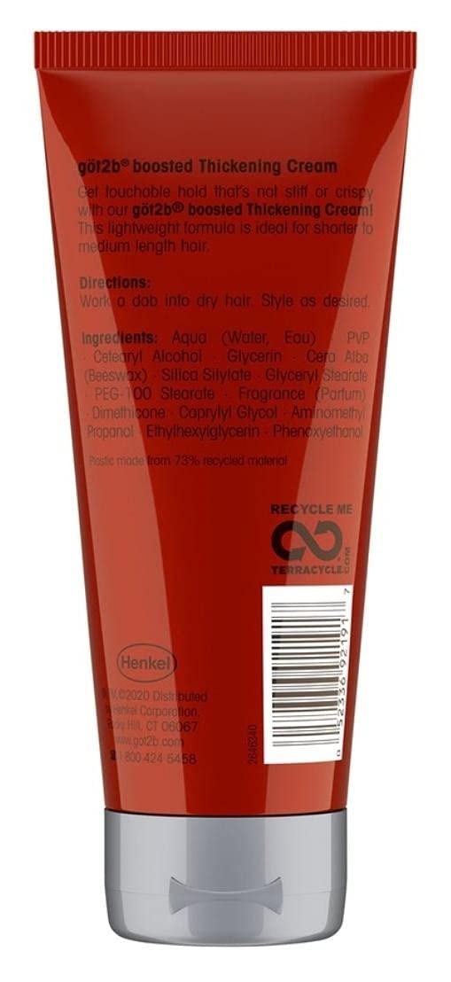 Got2B Boosted cream in hand demonstrates lightweight formula for textured, voluminous style.