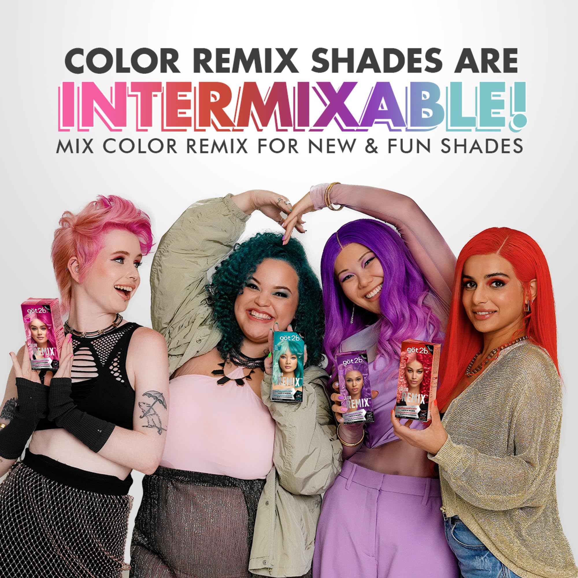 got2b Color Remix Shocking Pink 093 works on natural hair, wigs, or extensions