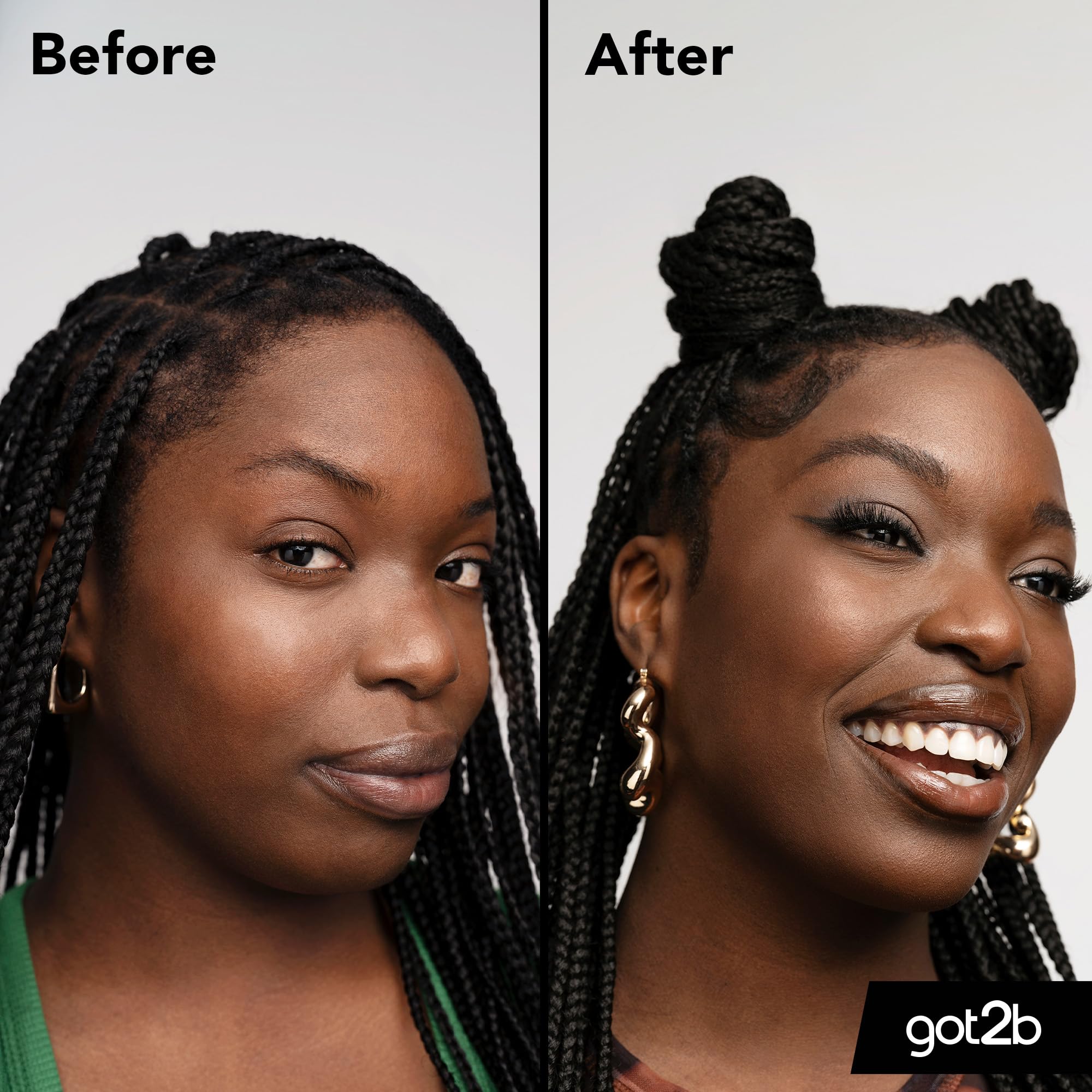 Got2b Glued demonstrates up to 72-hour hold on brows and edges.