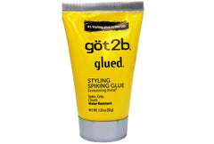 Got2B Glued Styling Spiking Glue pack of 12 bottles showing bold hold for all-day styles.