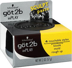 Got2B Inplay Hair Paste styling-messy-look for flexible hold.