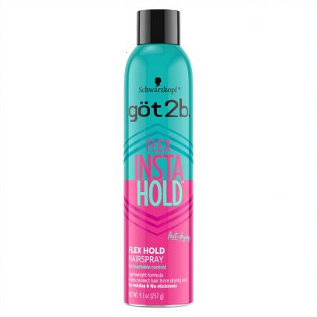 Got2B Insta Hold hair spray bottle shows quick-drying hold for a daytime style.