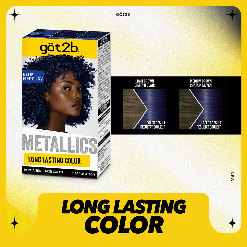 Got2B Metallics Blue Mercury M67 developer crate for even color mixing.