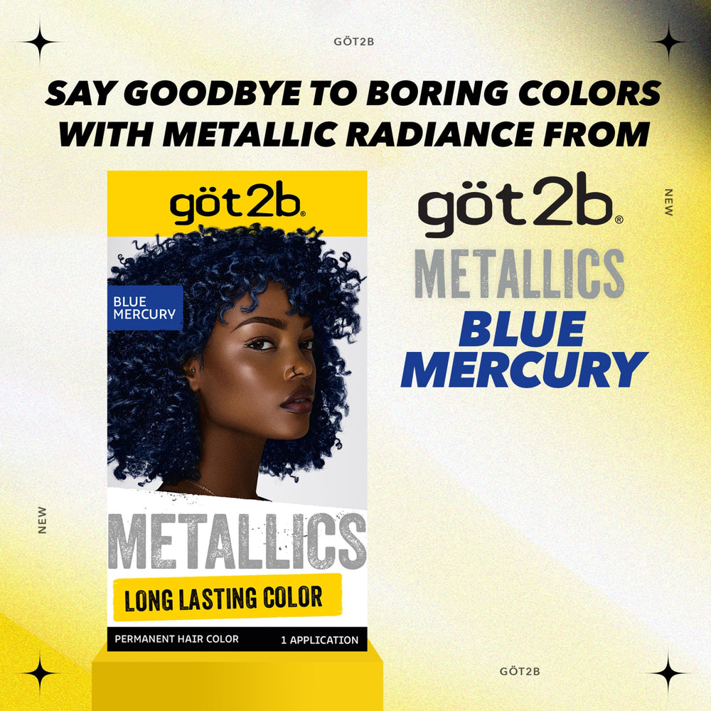Got2B Metallics Blue Mercury M67 final shine on cool-toned hair.