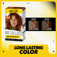 got2b Metallics bronzed-copper after-treatment sachet seals color and adds shine.