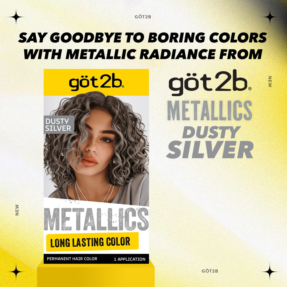 Got2b Metallics shade comparison shows lighter bases intensify metallic results.