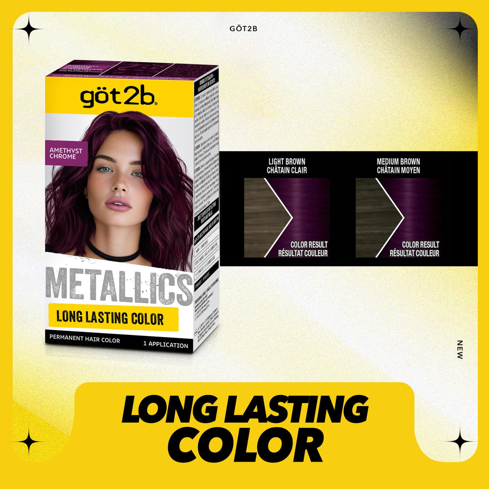 Got2b Metallics gloves protect hands during at-home dye application.