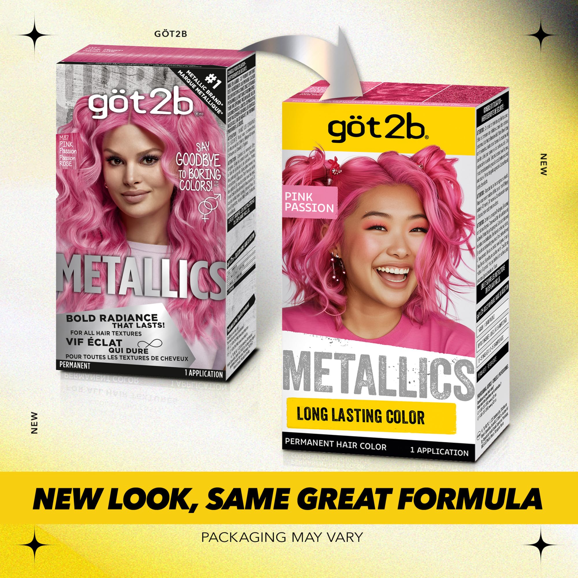 Got2b Metallics Rosa Pasión aplicación fácil para tono rosa metálico intenso